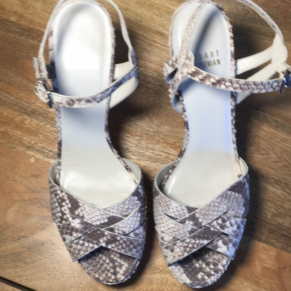 Stuart Weitzman stacked heels